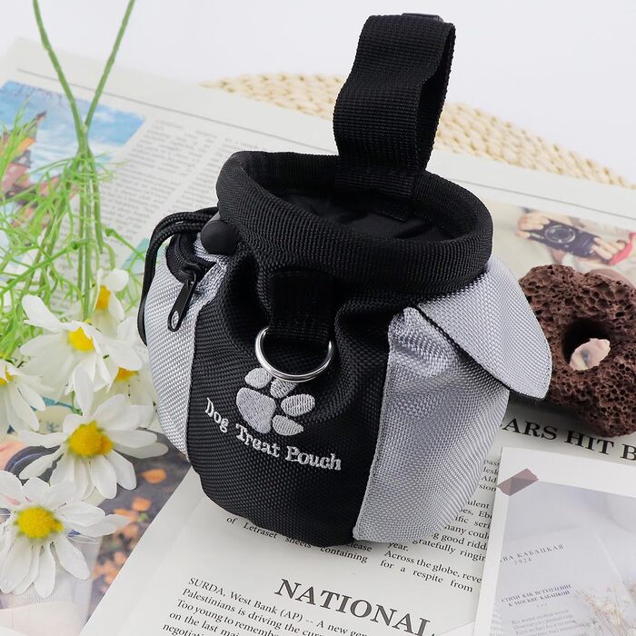 Сумка для ласощів для собак FERCAISH, сумка для корму, сумка для тренування собак Oxford, сумка для тренування собак з вільною рукою, сумка для ласощів з інтегрованим диспенсером для відходів для собак