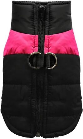 Водонепроникний теплий одяг для собак, зимова жилетка, куртка з підкладкою, для маленьких, середніх та великих собак (Рожевий, M)