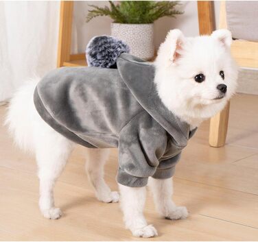 Теплий зимовий верхній одяг для собак та котів UKKO з капюшоном. М'яка тепла піджака для маленьких собак та котів, Yorkshire, Chihuahua. Піджак для домашніх тварин, XXL, блакитний.