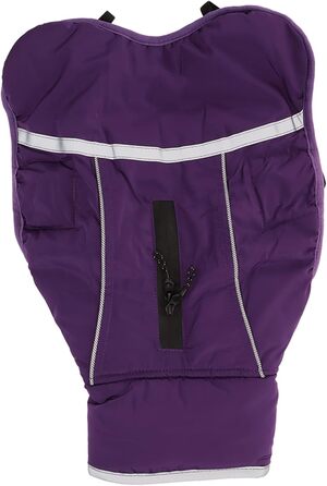 Зимова тепла куртка для собак з світловідбиваючими елементами, регульована, з коміром-стійкою, для маленьких, середніх та великих собак (Чіхуахуа, Доберман), колір: фіолетовий, розмір: XL