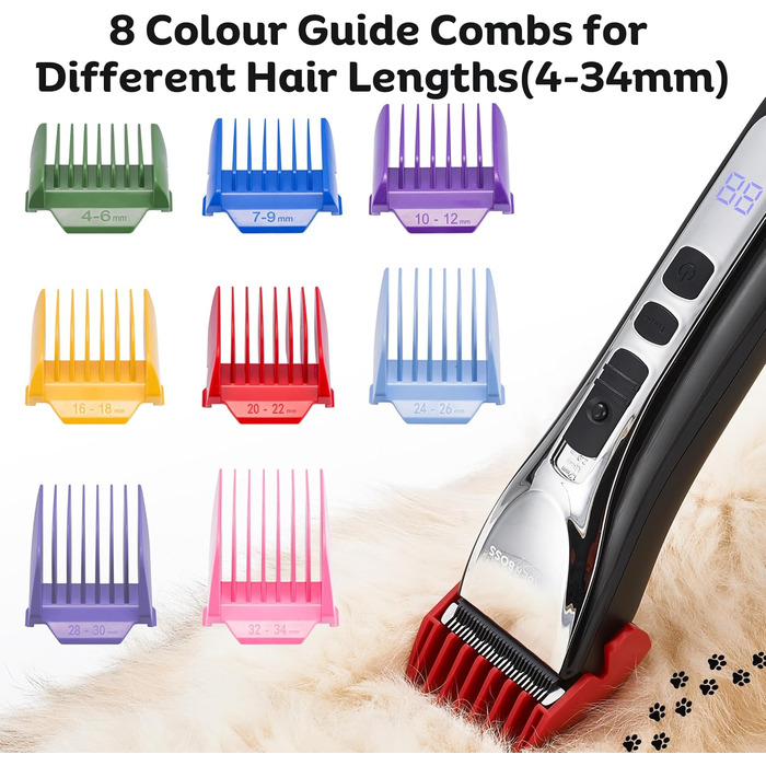 Професійний собачий триммер BarberBoss QR-9086 для густого волосся: набір для догляду за собаками та котами, бездротовий, тихий