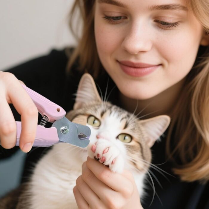 Ножиці для стрижки кігтів собак та котів з LED-підсвіткою, захисним насадком та ергономічним дизайном. Підходять для собак та котів будь-якої породи. Колір: світло-зелений (рожевий)