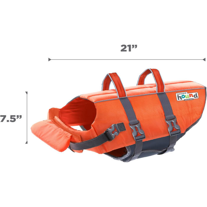 Рятувальний жилет для собак Outward Hound Ripstop XL, швидке кріплення, помаранчевий
