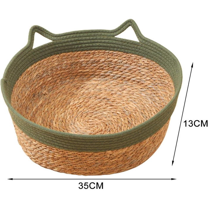 Клітка-лежанка для котів та цуценят F Fityle: зручний кошик для відпочинку, зелений, 35x13 см