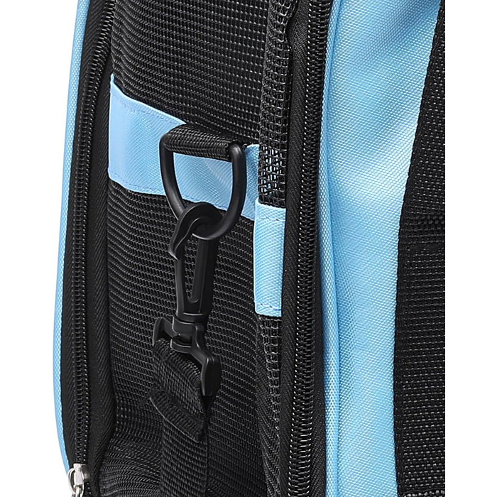 Сумка-переноска для домашніх тварин з м'якими боковинами, блакитна. Розміри: 47 x 24 x 33 см