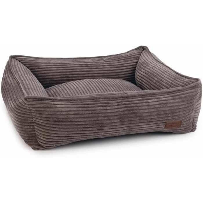 Крісло-лежанка для собак Lotte Ribbed, коричневе, 65x60x20 см