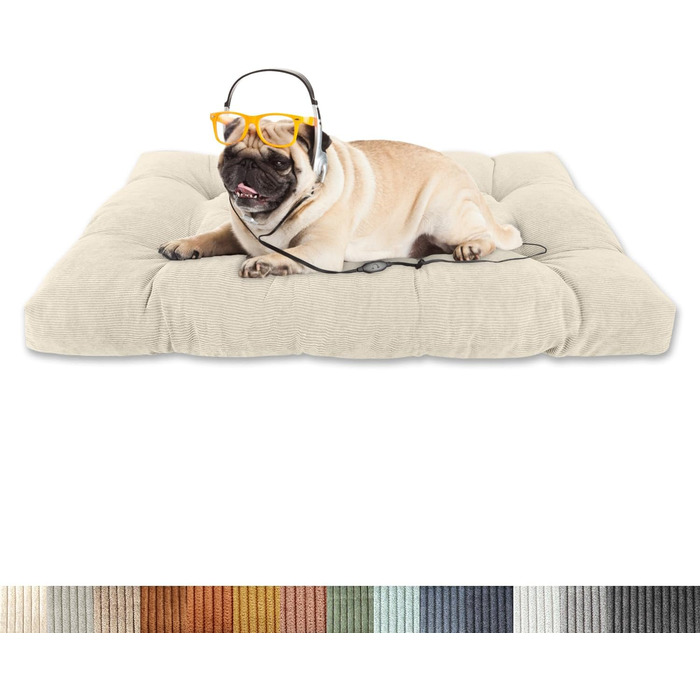 Ортопедичне ліжко для собак 50x30x8 см, м'яке, з антиковзним дном, для маленьких та середніх собак, біле