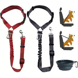 Автомобільний ремінь безпеки для собак DKDDSSS (2 шт.), кріплення для собак, захисний пасок для собак, автогурт для собак