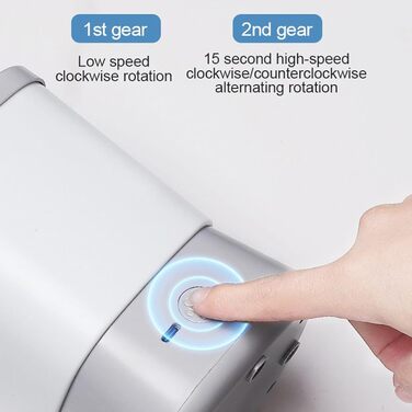 Очисник лап для собак | Портативна щітка для лап, анти-розбризкування, 2 швидкості, інструмент для догляду та миття, для дому, подорожей, активного відпочинку (сірий)