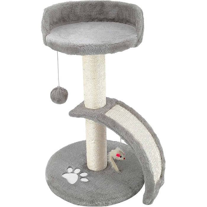 Дерев'яний кігтеточка для котів Beltom® Kratzbaum 54 см, сірий