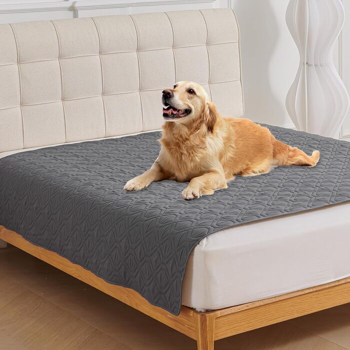 Водонепроникний килимок для собак Dokeno - двосторонній, м'який, для великих та маленьких собак/кішок, захист для дивану, ліжка та авто, придатний для прання (132 x 213 см)