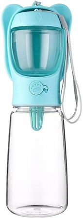 Водяна пляшка для собак з контейнером для корму, портативна, для котів, собак та інших тварин, для прогулянок, походів та подорожей