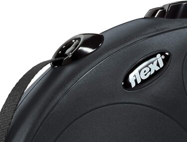 Рулетка для собак FLEXI New Classic, автоматичний повідок 4,8 м, розмір S, чорний