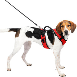 Шлея для собак PetSafe EasySport, повністю м’яка, еластичний комір, для собак 29,5–36 кг, розмір L, червона