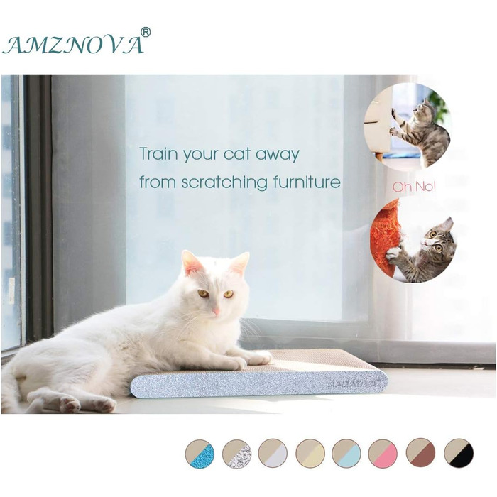 Котяче дряпальний картон AMZNOVA з котячою м'ятою, широке дряпальний борд, 43.2x30.5 см