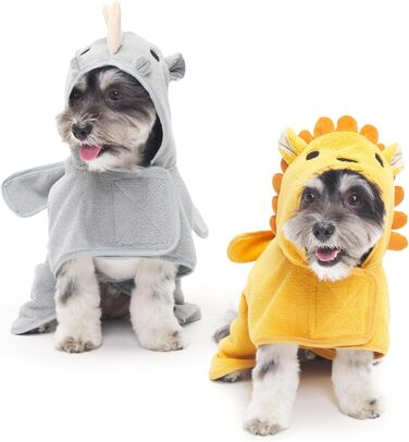 Рушник для собак BarkBox – халат, легкий, швидковисихаючий (розмір S) (Лев/Носоріг, Small)