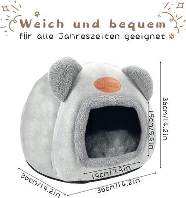 Кіт-будинок ТоКінЦен: миючий, для котів, кроликів, собак та інших дрібних тварин (сірий)