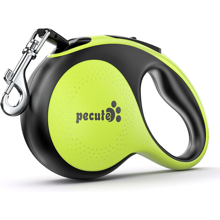 Рулетка для собак Pecute 8м, 50 кг, зелена - безперешкодна, з антиковзним грифом