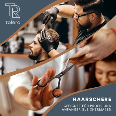 Набір професійних перукарських ножиць з гребінцем та екіпежем | Ножиці для стрижки та проріджування волосся - гострі та точні - унісекс перукарські ножиці та ножиці для проріджування