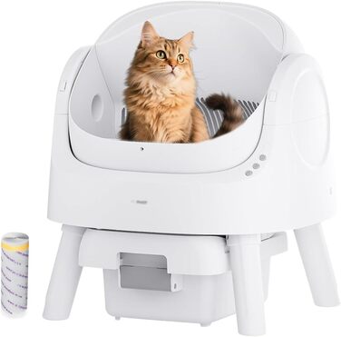 Автоматичний лоток для котів з самоочищенням, 10л, XL, білий