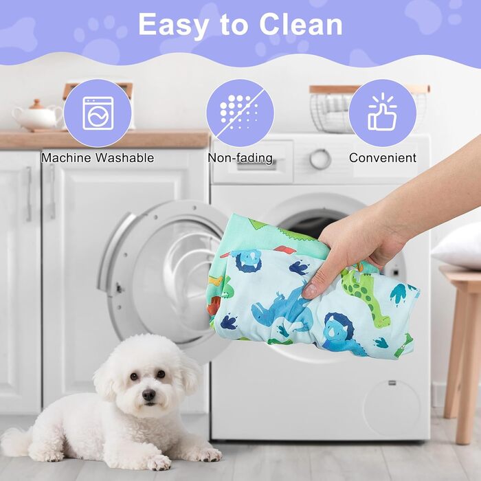 Піжама для собак Bienbee, 4 шт. Комплект, розмір M, динозаври, м'яка, дихаюча, зручна, для цуценят, дівчаток та хлопчиків