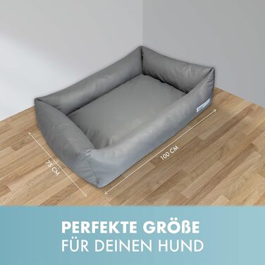 Крісло-лежанка для собак, миється, чорне, розмір M, 100 x 75 см