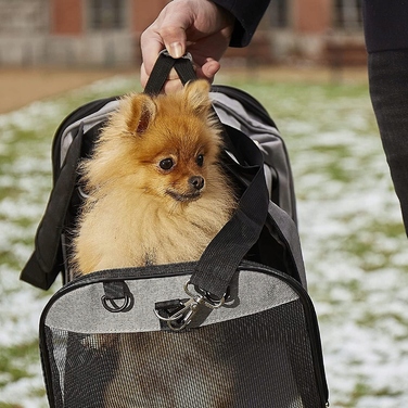 Транспортувальна сумка-переноска для собак та котів до 7 кг, сіра