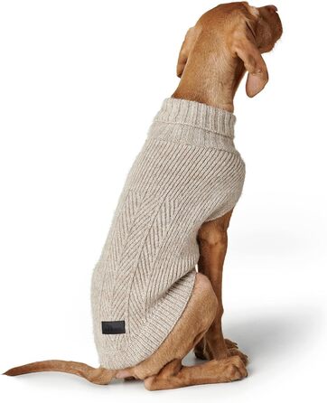 Пуловер для собак Hunter GENF, бежевий, з перекидним коміром, з еластичного переробленого поліестеру