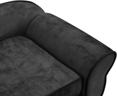 Диван для собак і котів vidaXL, темно-сірий, 72x45x30 см, плюшевий лежак