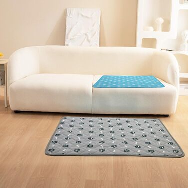 MISSMAO Клімат-матрац для собак, охолоджуючий килимок для тварин, неслизький, сірий, XXL (150x90 см)