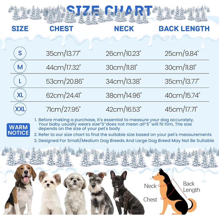 Синій теплий зимовий теплий комбінезон для собак BRKURLEG, водонепроникний, для холодної погоди, флісова жилетка, розмір L, Large