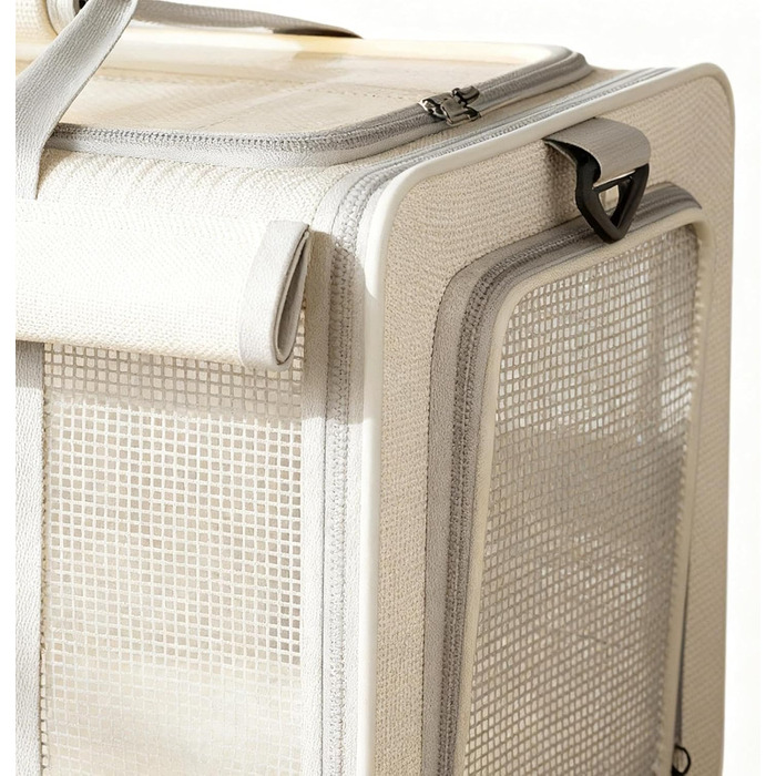 Транспортна сумка для собак та котів, переноска для цуценят, кремового кольору. Ідеально для подорожей, прогулянок та кемпінгу