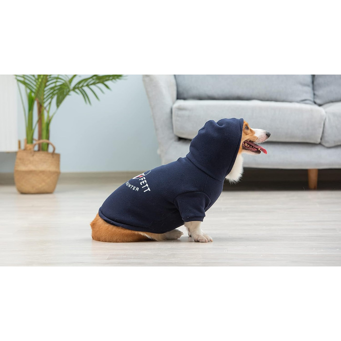 Худі для собак Star Wars Boba Fett, блакитний, розмір Small | Одяг для собак Star Wars | Зручний капюшонний світшот для собак, подарунок для фанатів Star Wars