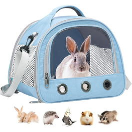 Переносна сумка-переноска для птахів Vogeltransport - Легка, дихаюча сумка для папуг, хом'яків та інших дрібних тварин (Світло-блакитний)