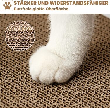 Ycozy Дряпальня для котів з будиночком та 5 дряпальними поверхнями, велика двостороння картонна дряпка для котів, високоякісний змінний картон, міцні котячі меблі