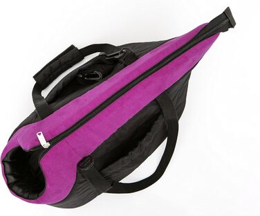 Транспортна сумка для собак та котів - переноска для собак середніх та маленьких порід (R1, чорно-рожевий)