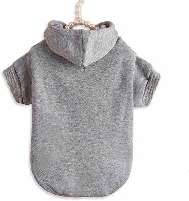 Теплий флісовий світшот для собак Monkimau – Худі для маленьких та великих собак, осіннє та зимове одягнення, розміри XS-XXXL, 10 кольорів (Роа, Сірий)