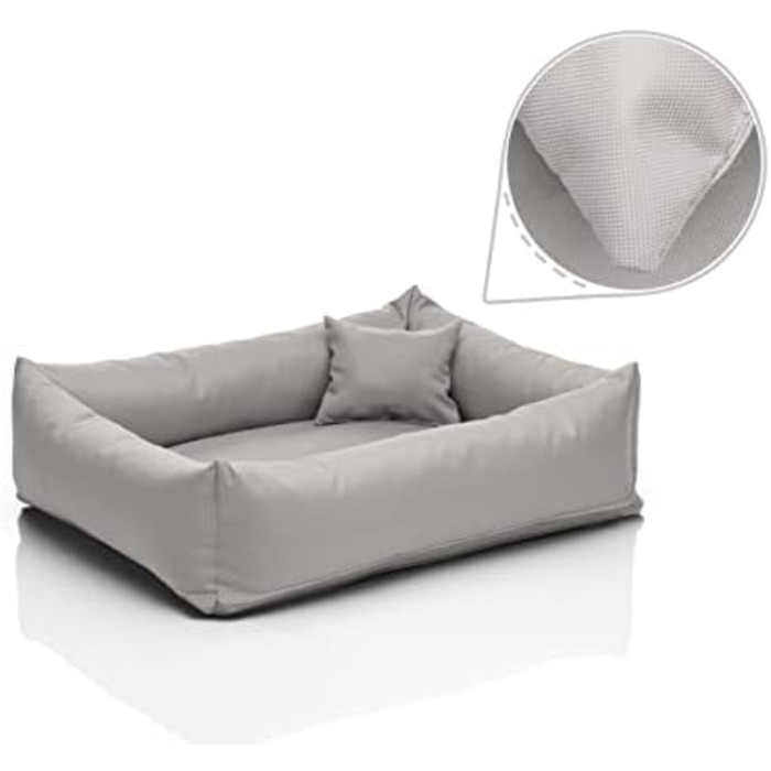 Лягушкове ліжко для собак маленьких порід Juelle Kleinhund - м'яка подушка для собак, знімний чохол, можна прати в пральній машині, пухнасте ліжко для собак, диван для собак Saba S-XXL (розмір: S - 70 x 50 см, світло-рожевий)