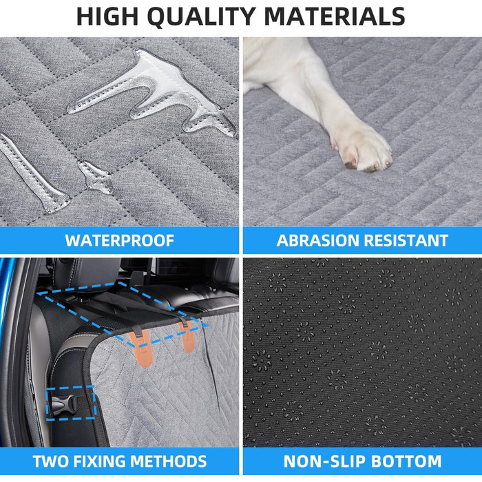 Чохол на сидіння автомобіля для собак ABE, для вантажівки, гамак для собак, чохол для домашніх тварин на заднє сидіння, подовжувач заднього сидіння для собак, сірий, F-серія (F150)