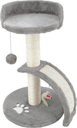 Дерев'яний кігтеточка для котів Beltom® Kratzbaum 54 см, сірий