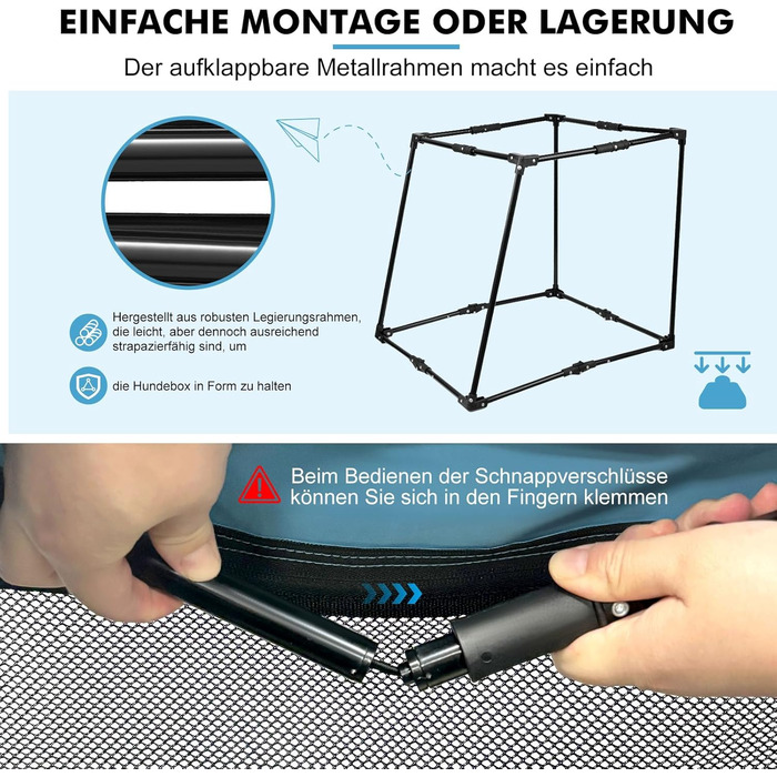 Складана переносна переносна коробка для собак Snagle Paw, стабільна переноска для заднього сидіння автомобіля з підголовником, металевий каркас, переноска для подорожей для середніх/великих собак, переноска з сітчастими дверцятами та м'якою оббивкою (68с