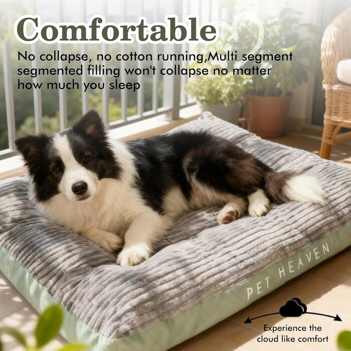 Ортопедичне ліжко для собак великих та середніх порід, зручна лежанка для собак, вологостійкий коврик, знімний кошик, неслизьке покриття, сірий колір, 100x75x7 см