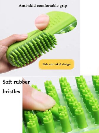 Щітка для грумінгу домашніх тварин JOEBO, м'який гумовий матеріал, видалення шерсті котів та собак, масажна щітка, гребінець для грумінгу, зелена, універсальний розмір