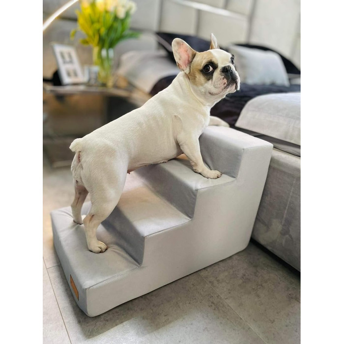 Сходинка для собак Velinda з 4 сходинками, також підходить для котів. Допомагає домашнім тваринам легко підніматися. Матеріал: піна. Колір: темно-синій