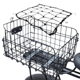 Задній велосипедний кошик W&H складний, великий металевий, з аксесуарами для монтажу, сіткою та відбивачем. Підходить для собак, покупок, пікніків