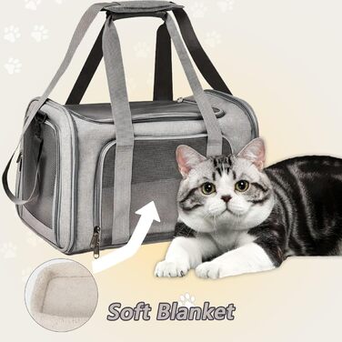Транспортна сумка для кота та собаки, 7 кг, складана переноска середнього розміру, 45x30x30 см, сіра