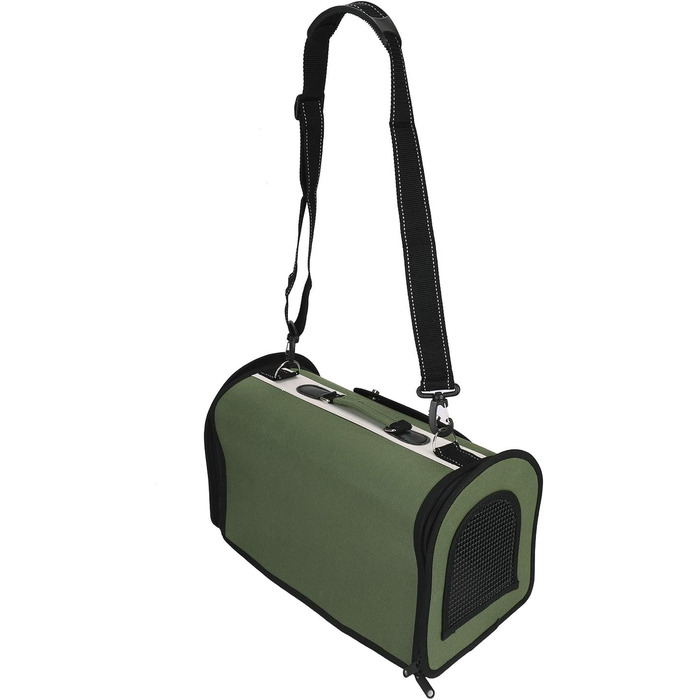 Транспортна сумка для тварин: переноска для собак та котів, зелена, 41x23x25 см