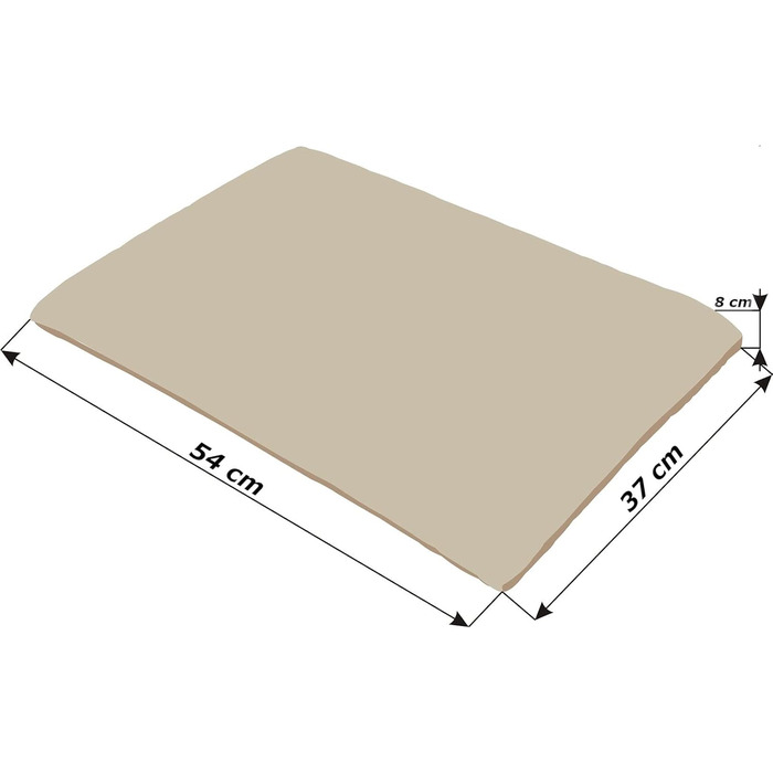 Килимок для собак Elite Matratze: м'яке ліжко-софа для домашніх тварин, 54x37 см, чорний, Codura