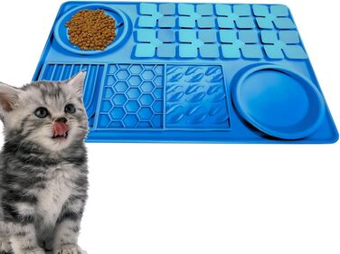 Килимок для годування собак та котів Slow Feeder з силікону, блакитний