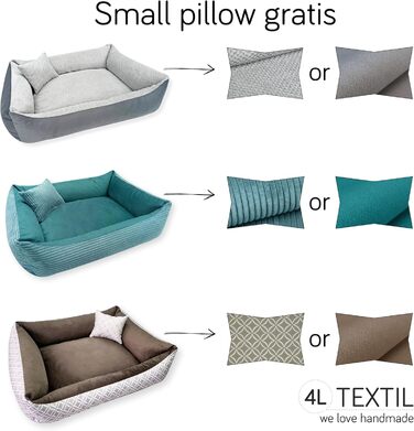 М'яке ліжко для собак 4L Textil Molly - зручне собаче ліжко-корзинка, 60x40 см, бежеве. Знімна та пральна наволочка, підходить для середніх собак.